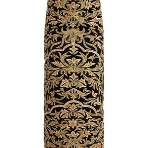 Alice + Olivia Gold Tan Embellished Maxi Pencil Skirt